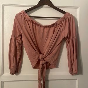 Off the shoulder crop top